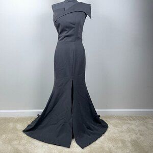 Women's Black Trumpet style Gown (10)